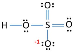 bisulfate ion (HSO4-) ion lewis structure